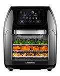 Black 10L Digital Air Fryer with Rotisserie U933