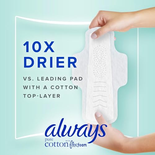 34 Count Unscented Cotton Feminine Pads with Wings V17029