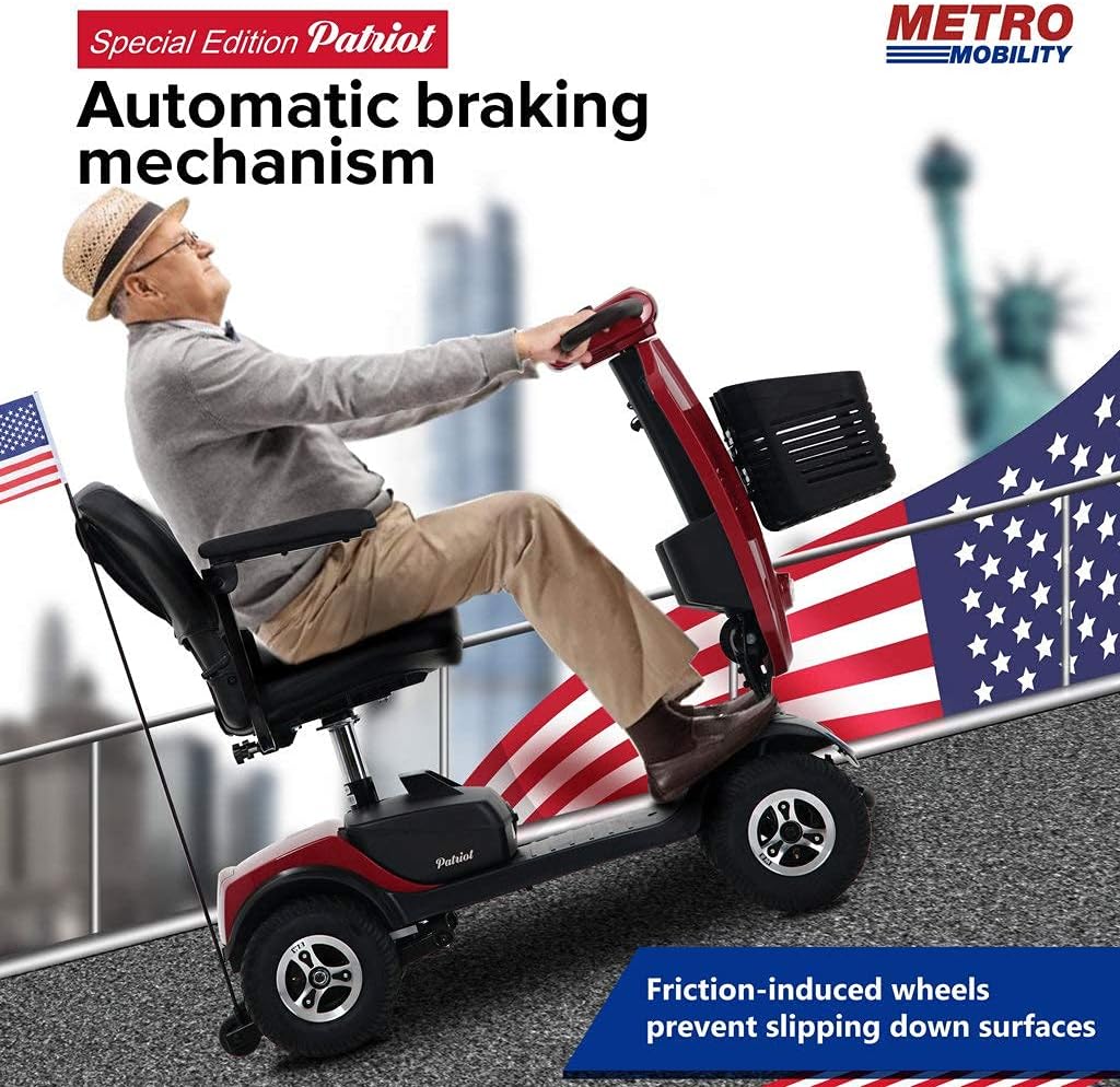 Red 4 Wheel Powered Mobility Scooter with Seat K710629