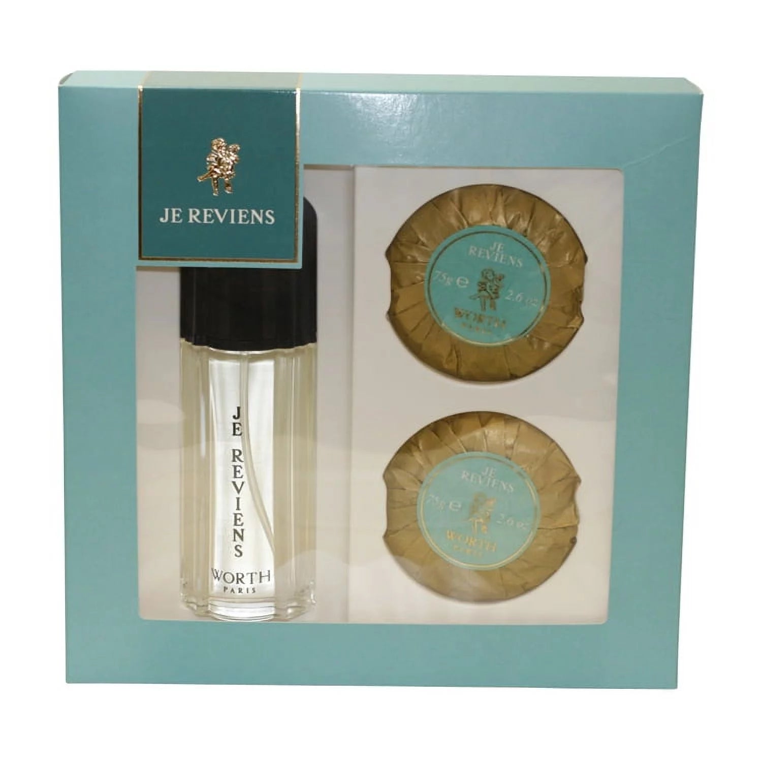 3 Pc Gift Set Eau De Toilette Spray 1.7 Oz Perfumed Soaps 2 X 2.6 Oz Y864581