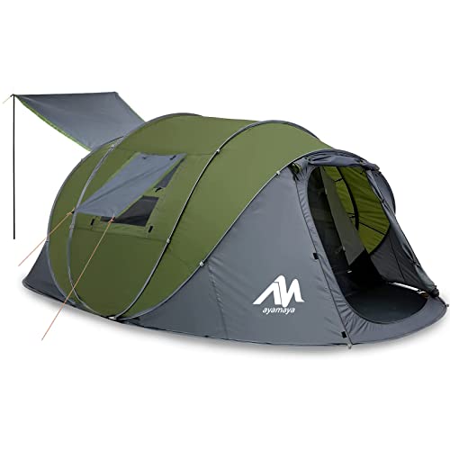6 Person Double Layer Waterproof Instant Tent with Vestibule & Porch V908761