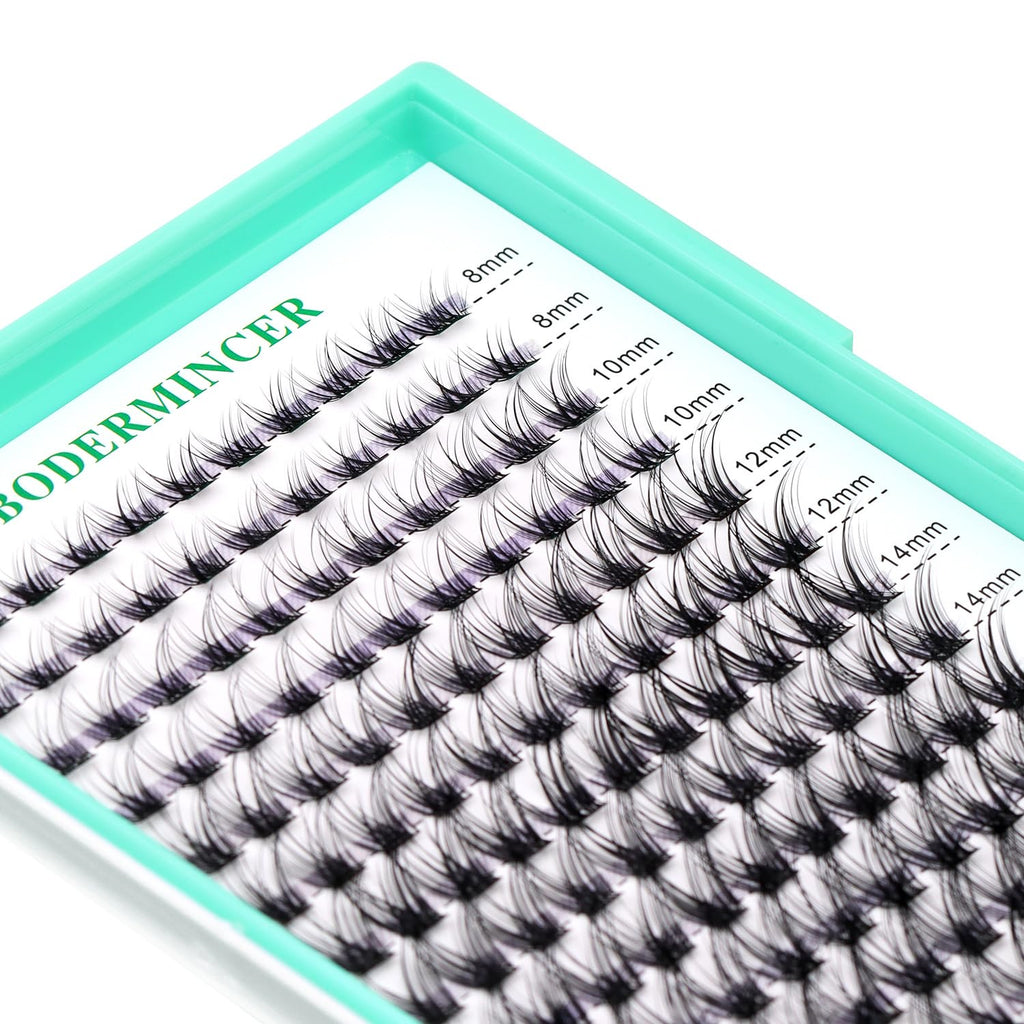 Black 8-10-12-14-16mm MIX Cluster Eyelashes N546
