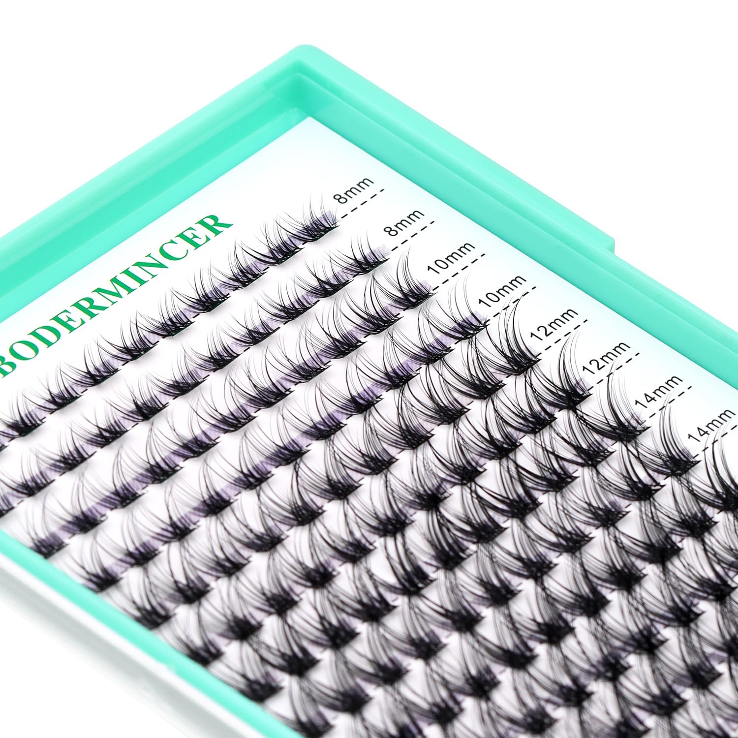Black 8-10-12-14-16mm MIX Cluster Eyelashes N546