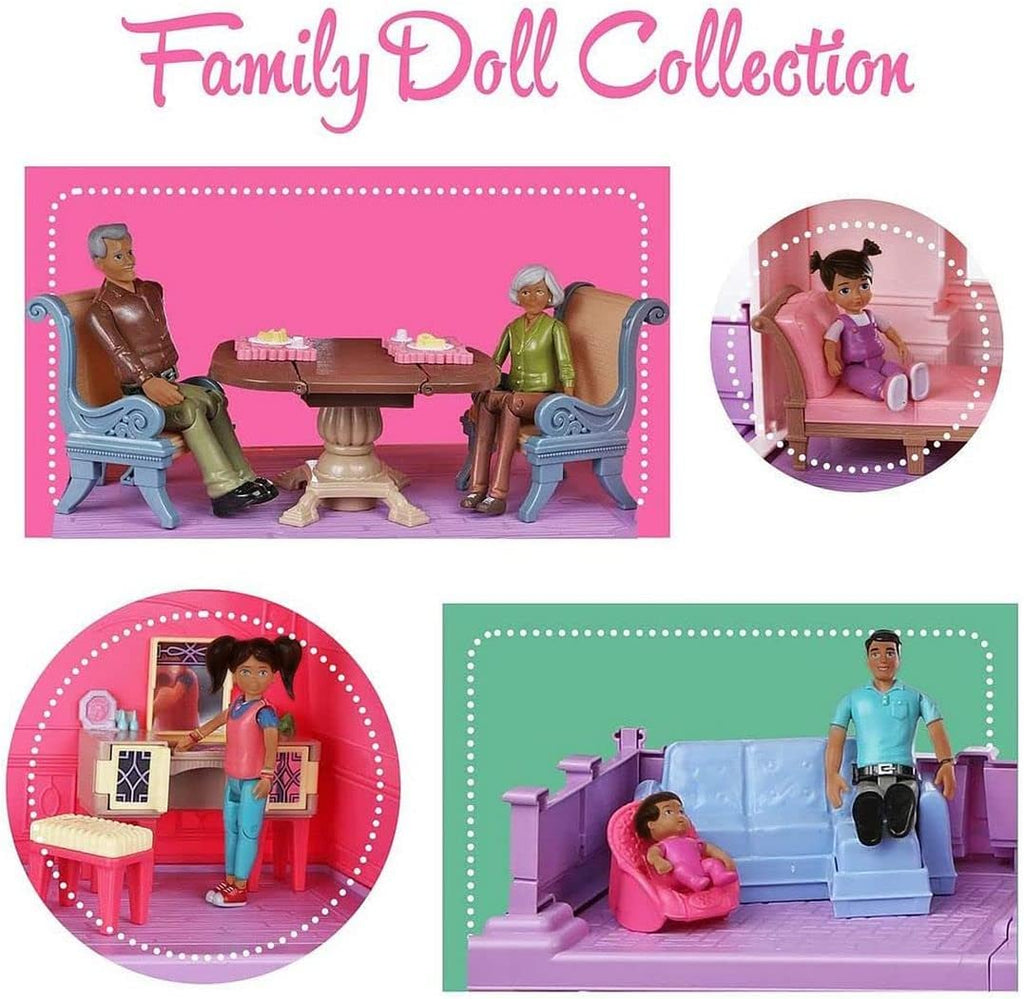 Hispanic Dollhouse People Set of 9 Action Figure Set B9506