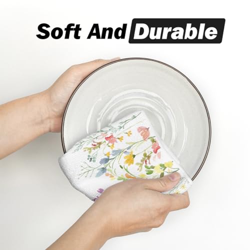 Set of 2 18x26 Inch Floral Christmas Kitchen Towels S118924