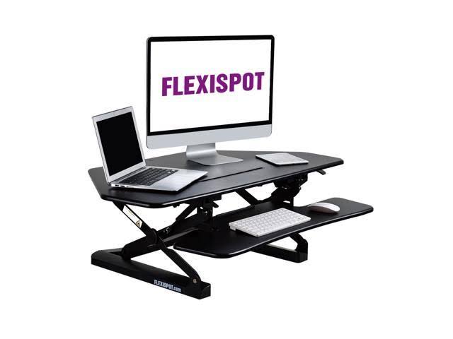 Black Adjustable Corner Standing Desk Riser G912522