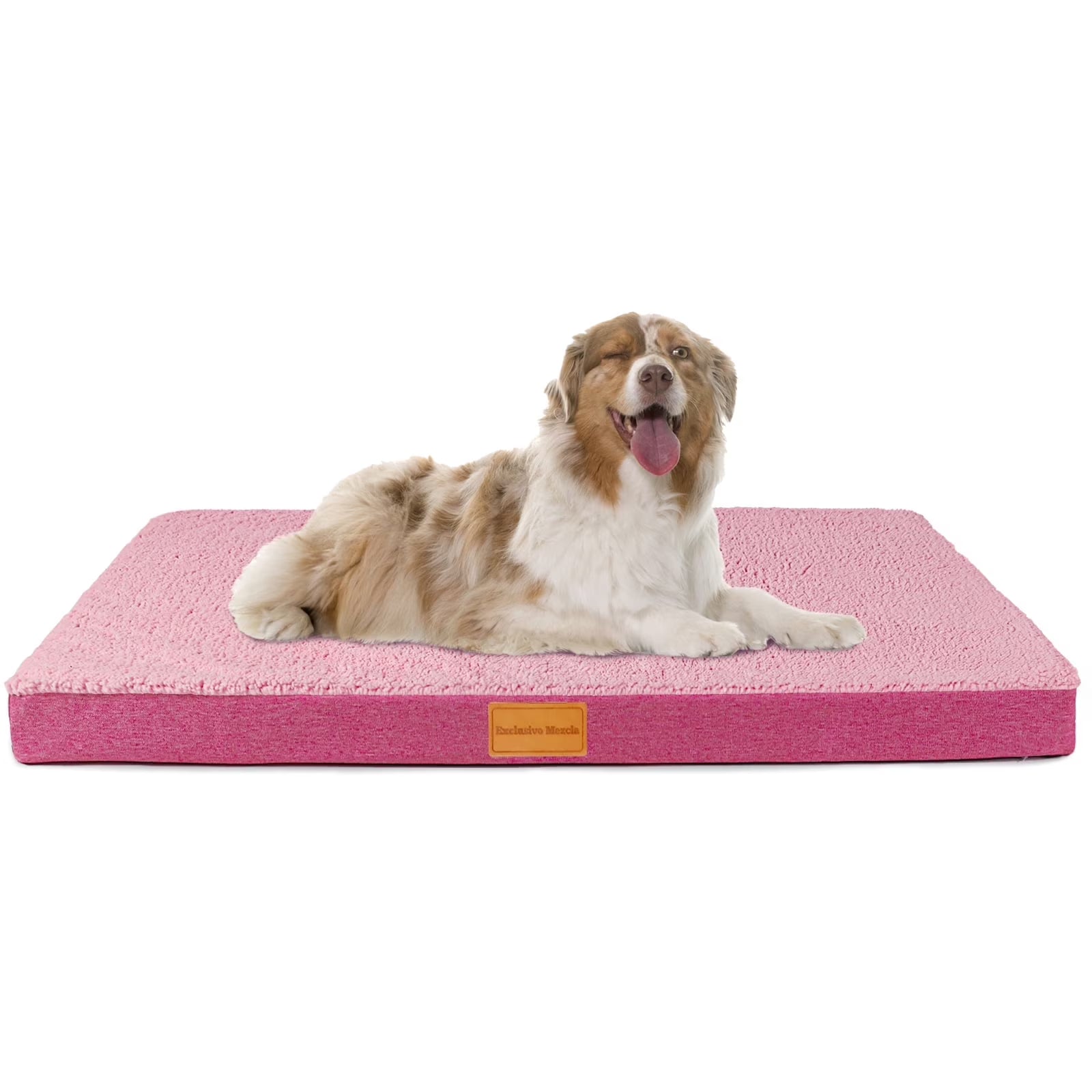 30"X20" Pink Orthopedic Pet Bed with Removable Washable Cover S2330