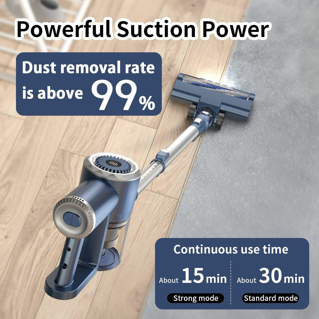 Cordless Stick Vacuum Cleaner with LED Display, 20000Pa, 4 in 1, Lightweight, 30 Minutes Runtime E417