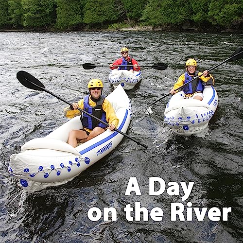 Two Person Inflatable Sport Kayak with Seats, Paddles, Bag and Electric Pump E16016
