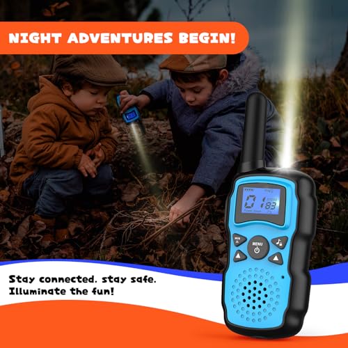 2 Pack Pink Purple Rechargeable Walkie Talkies with USB Charger 6000mAh Battery Flashlight Lanyard Q665