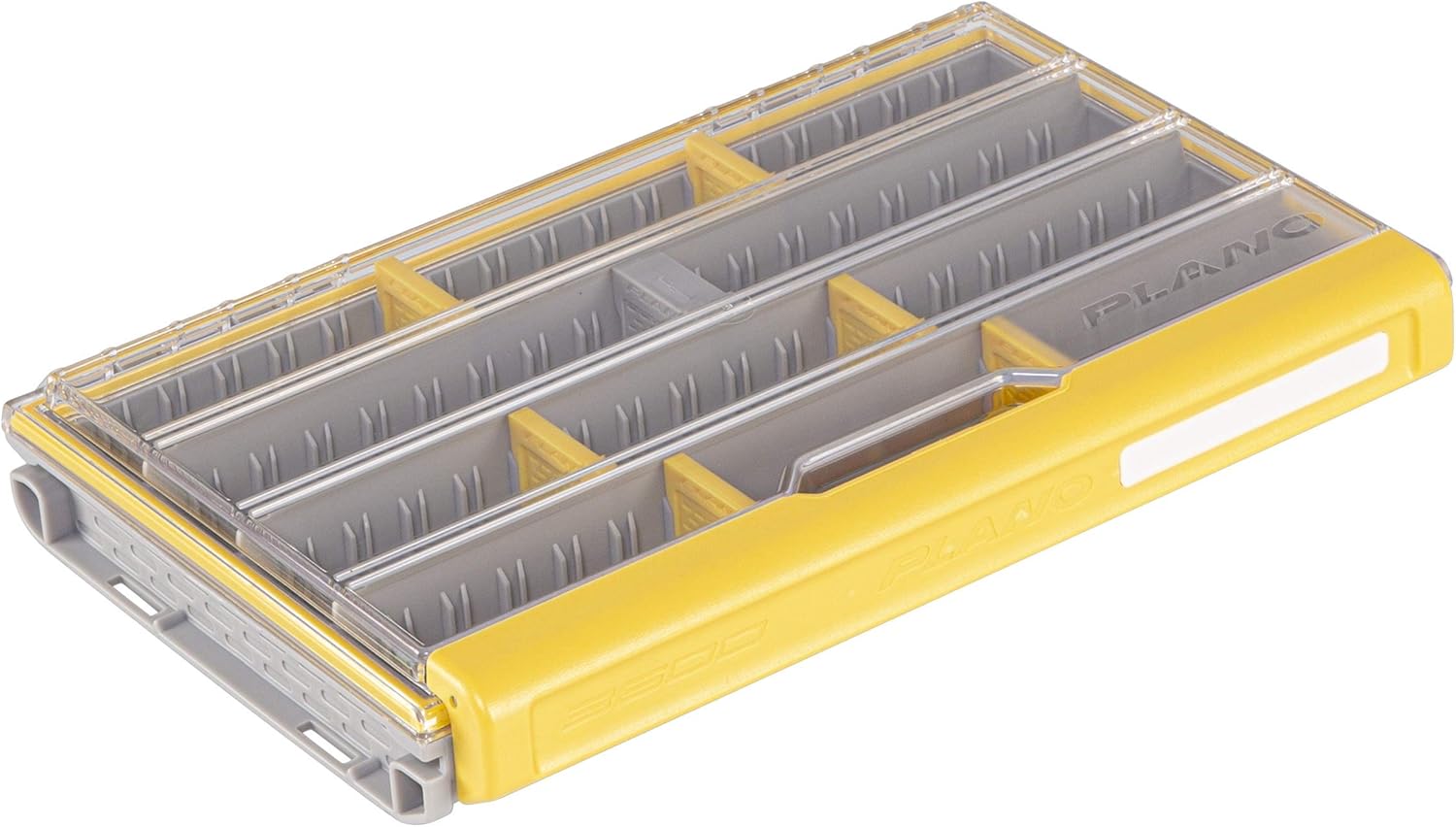 Gray and Yellow Clear Lid Tackle Utility Box Q409597