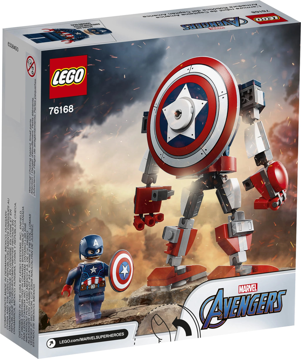LEGO Marvel Avengers Captain America Mech Armor Collectible Toy (121 Pieces) D228