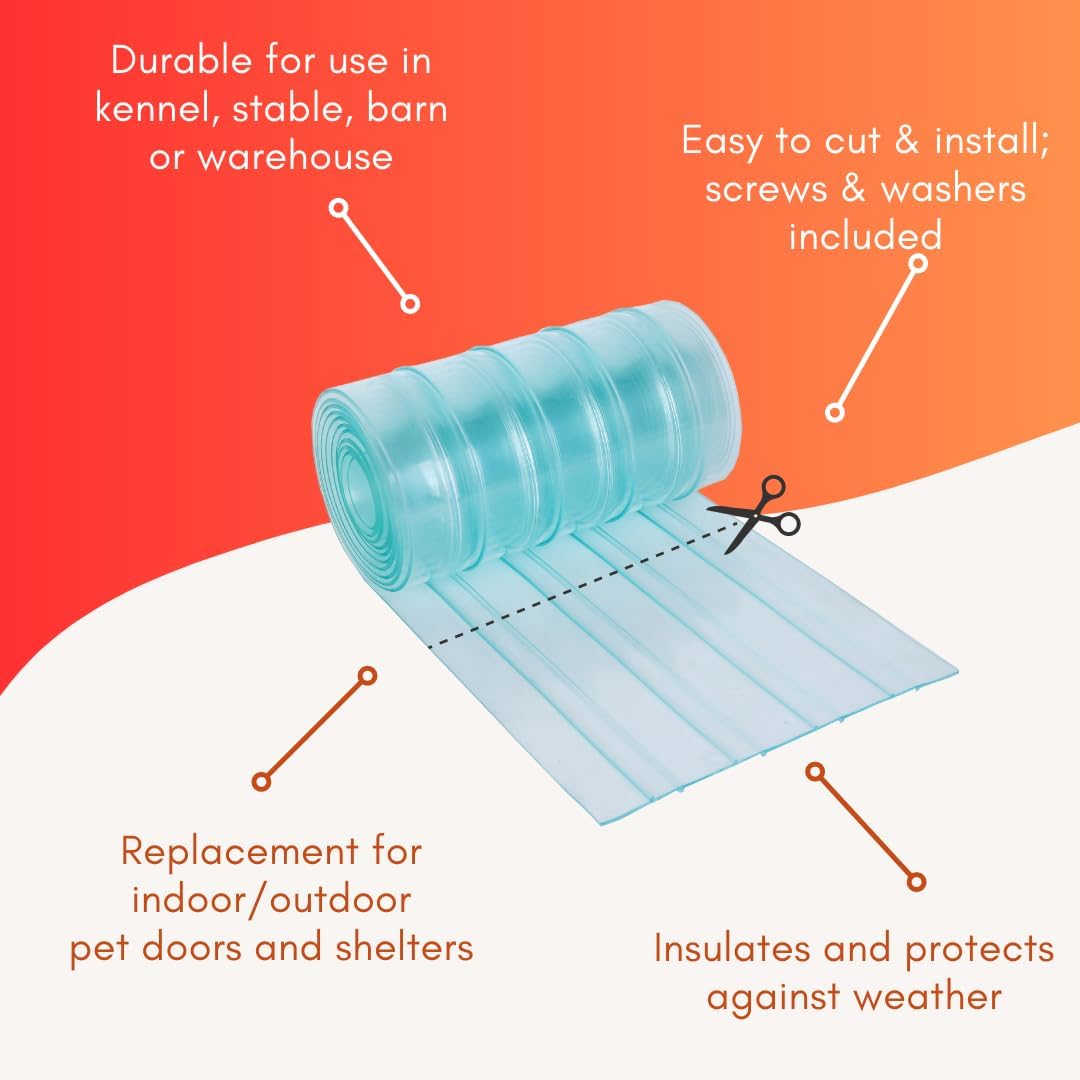 XL Vinyl Plastic Strips for Dog Door W7230