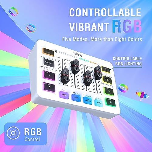 Gaming Audio Mixer with XLR Microphone Interface A28061