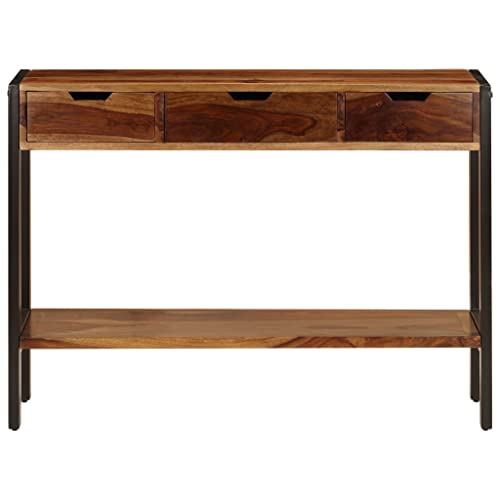 Solid Sheesham Wood Sideboard with 3 Drawers J2573