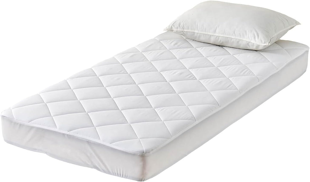 Twin XL Quilted Fitted Mattress Pad with Deep Pocket E5165