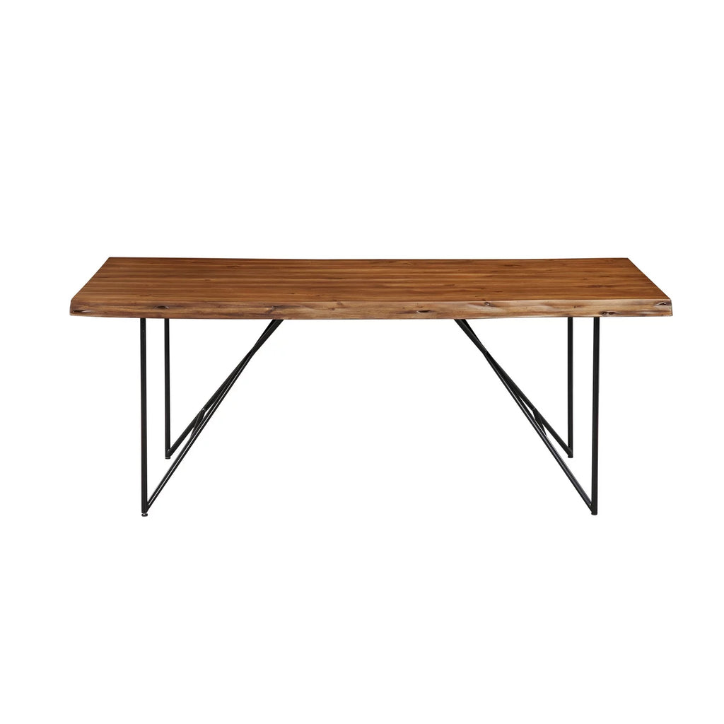 Light Walnut Solid Wood Dining Table Q6491