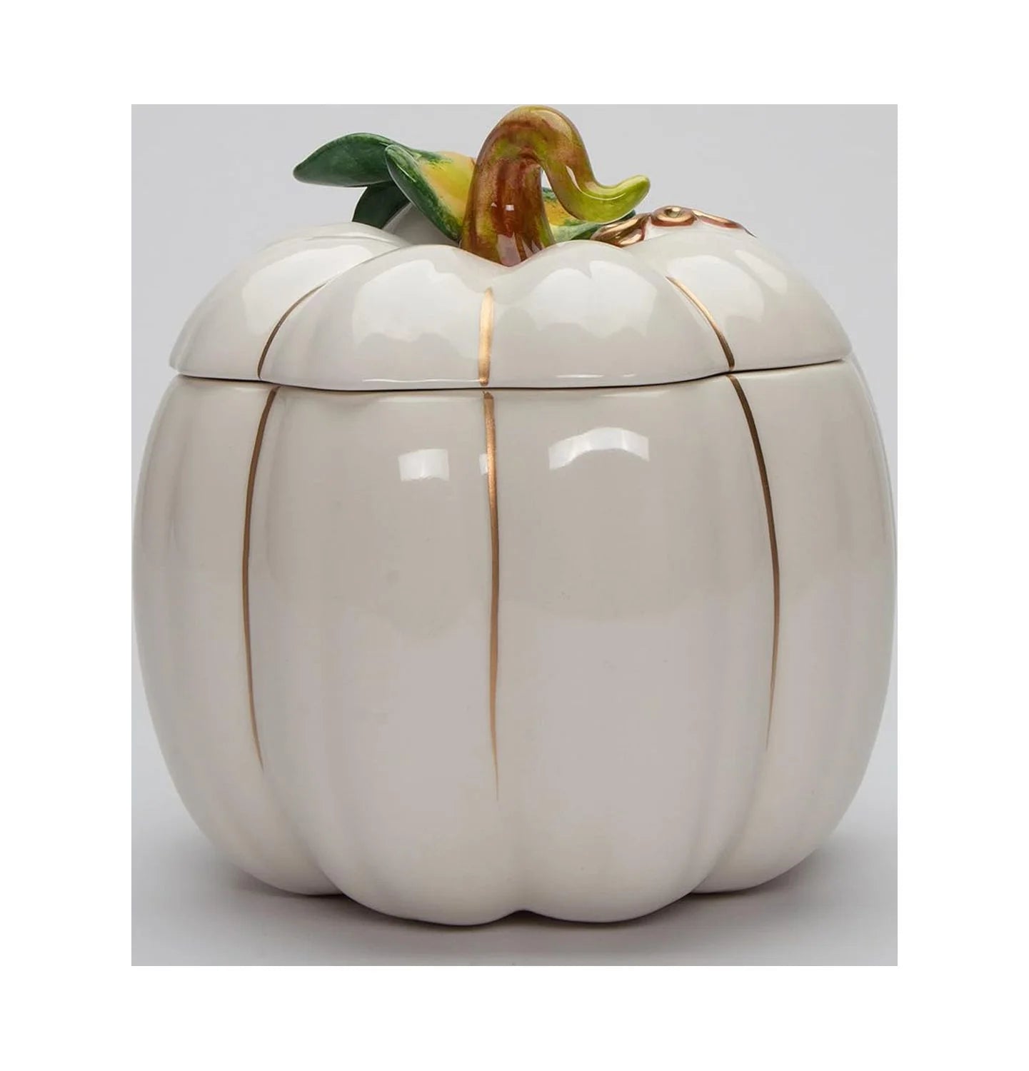White Pumpkin Cookie Candy Jar A80806