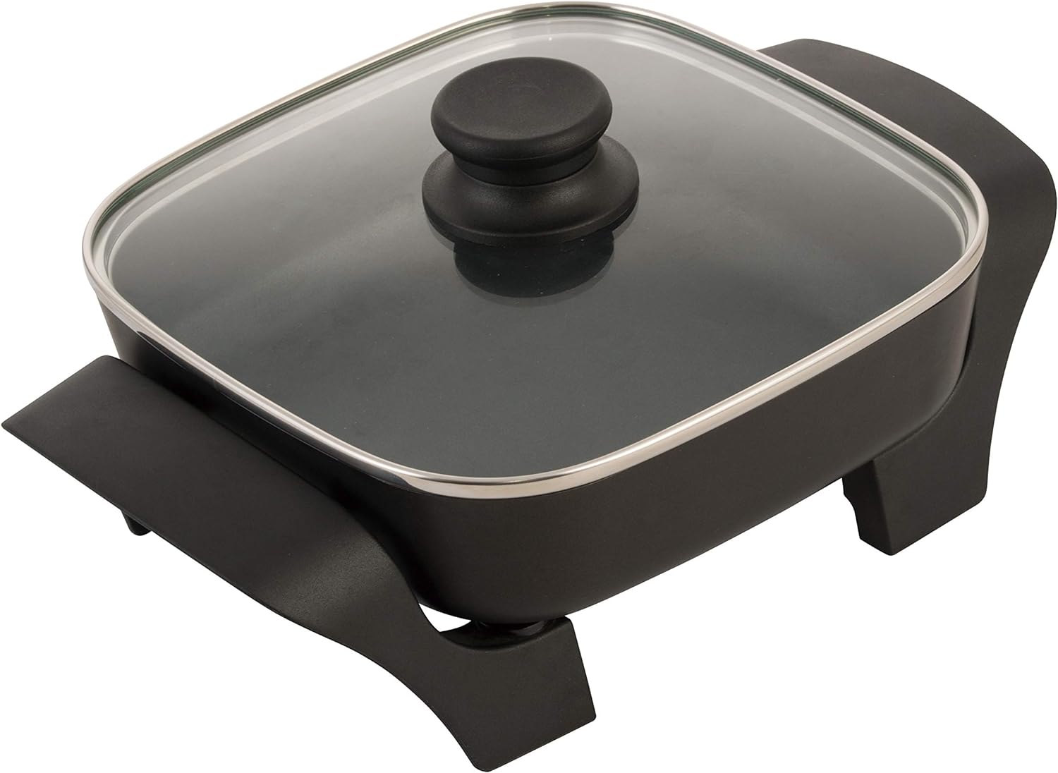 8-Inch Nonstick Electric Skillet With Glass Lid, Black R327252