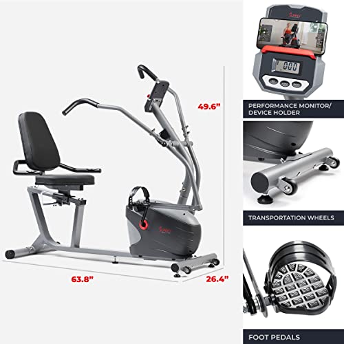 Smart Recumbent Bike with Arm/Leg Exercisers V38781