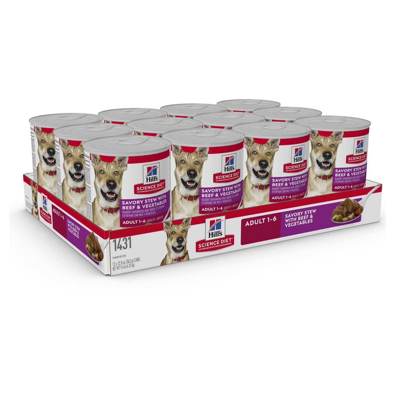 Adult Savory Stew with Beef & Vegetables Canned Dog Food T218