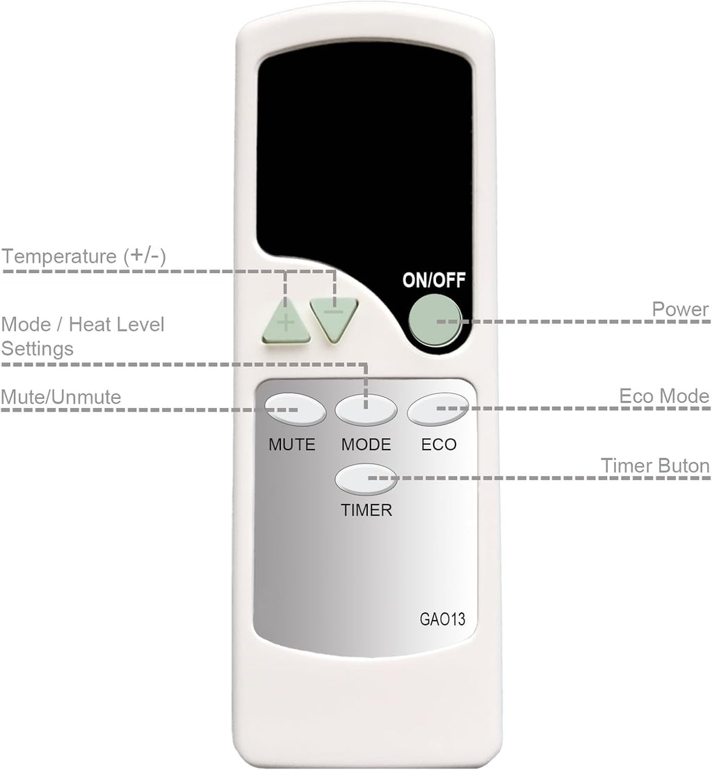 Replacement Remote Control for Electric Space Heater F18092
