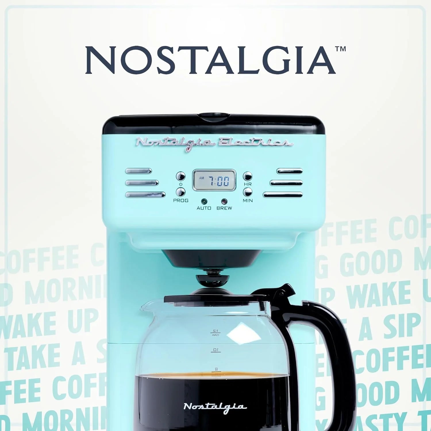 12-Cup Programmable Coffee Machine, Aqua A11837