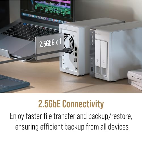 2-Bay 2.5GbE Desktop NAS with 4GB DDR4 RAM I7476