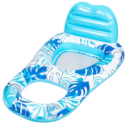 Inflatable Pool Float Lounge Chair with Cup Holders M6398