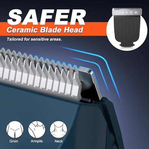2-in-1 Electric Body Hair Trimmer with 2 Replaceable Ceramic Blades I4723