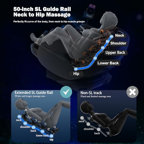 Full Body Zero Gravity SL-Track Shiatsu Massage Chair with Heat Q97052