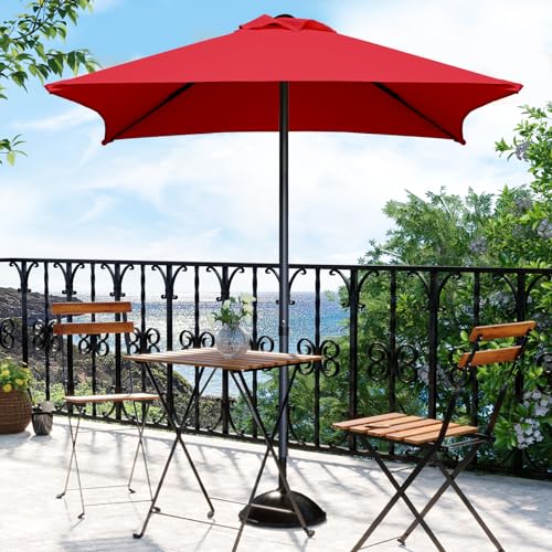 4.9 ft Patio Umbrella with 4 Reinforced Ribs Q7933