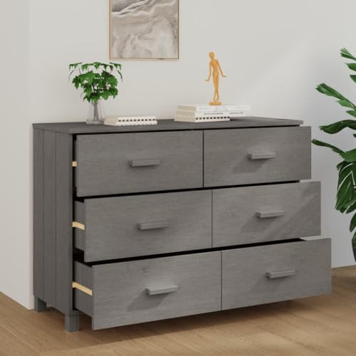 Light Gray Solid Wood Pine Sideboard V667