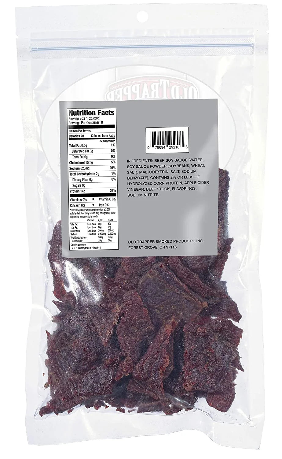 Zero Sugar Beef Jerky 8 Ounce Bag U7058
