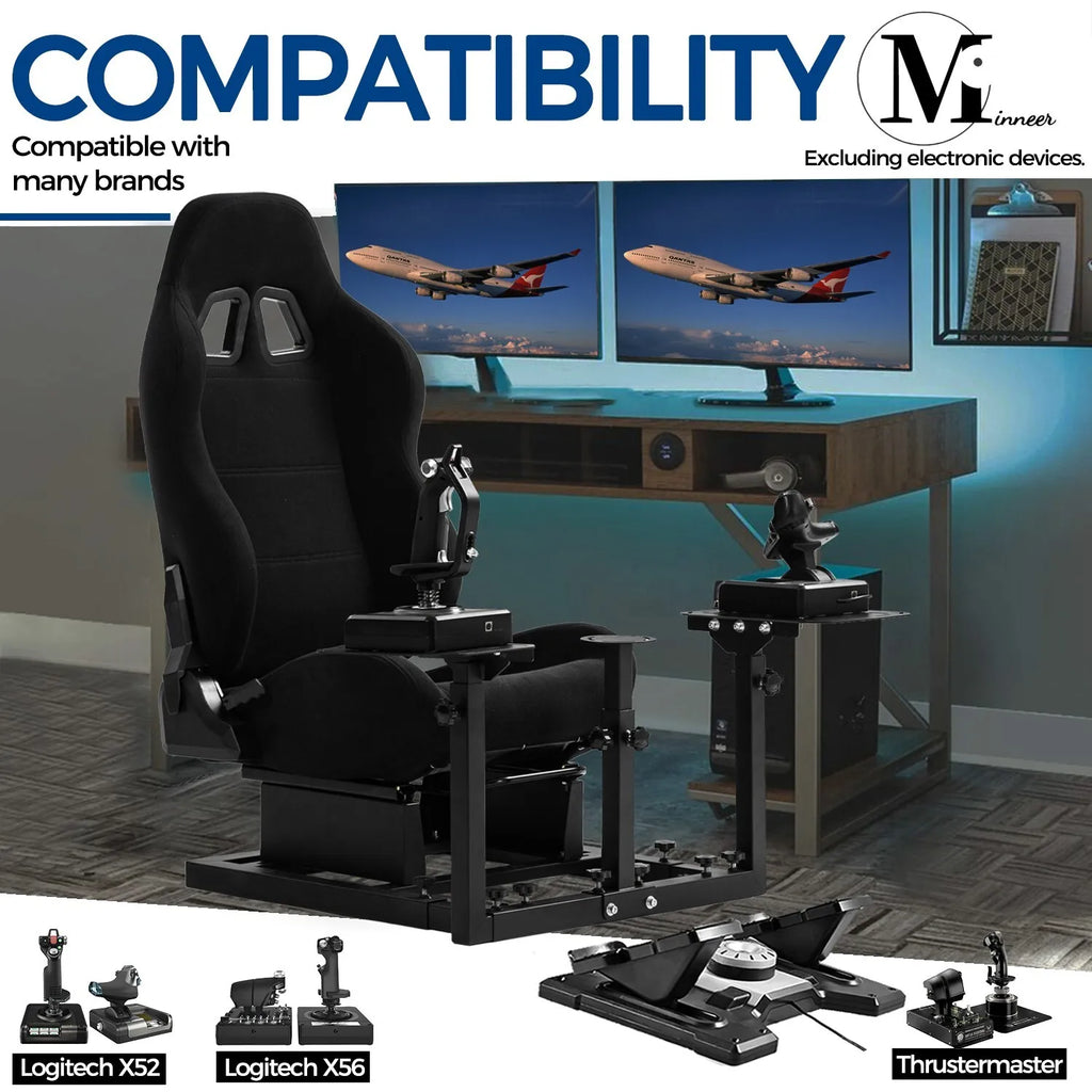 Flight Simulator Cockpit with Black Seat U90195