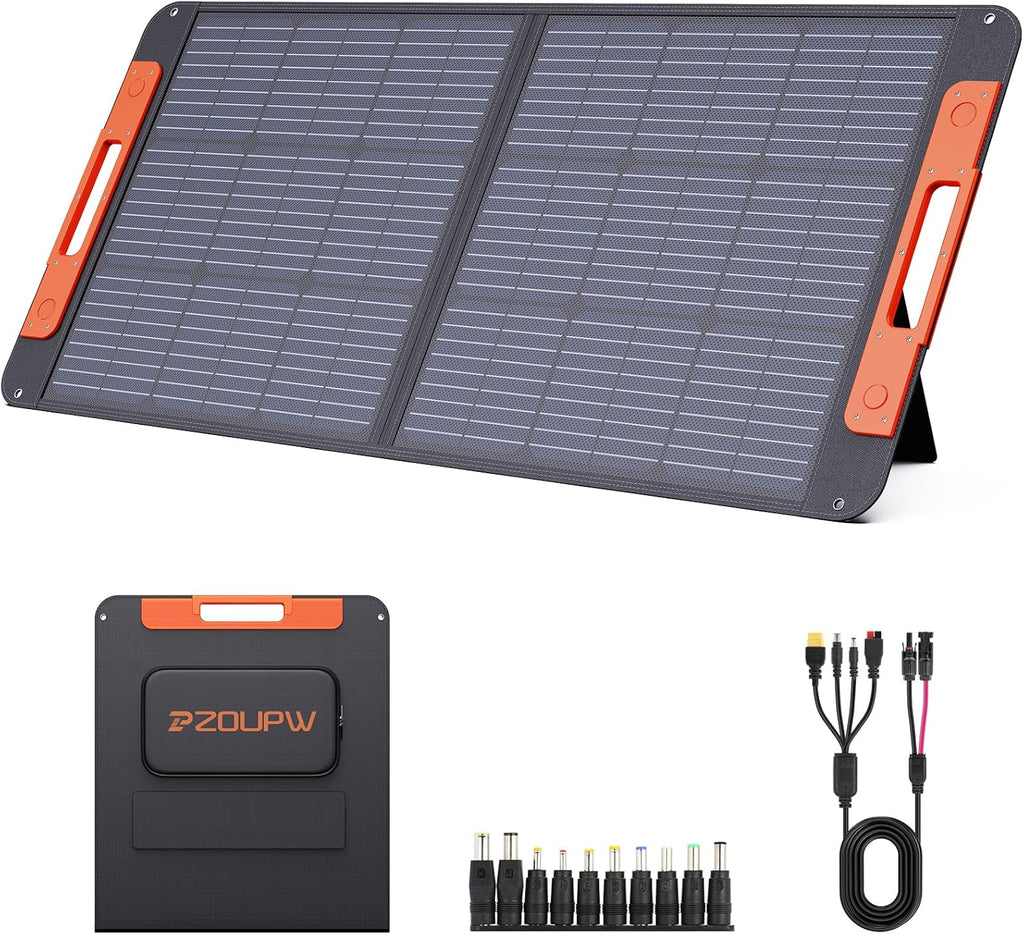 100W 20V Foldable Solar Panel with MC-4 Cable USB Output Y634