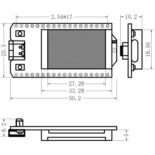 ESP32 LoRa V3 Development Board with 3000mAh Battery and 915MHz Antenna C786611