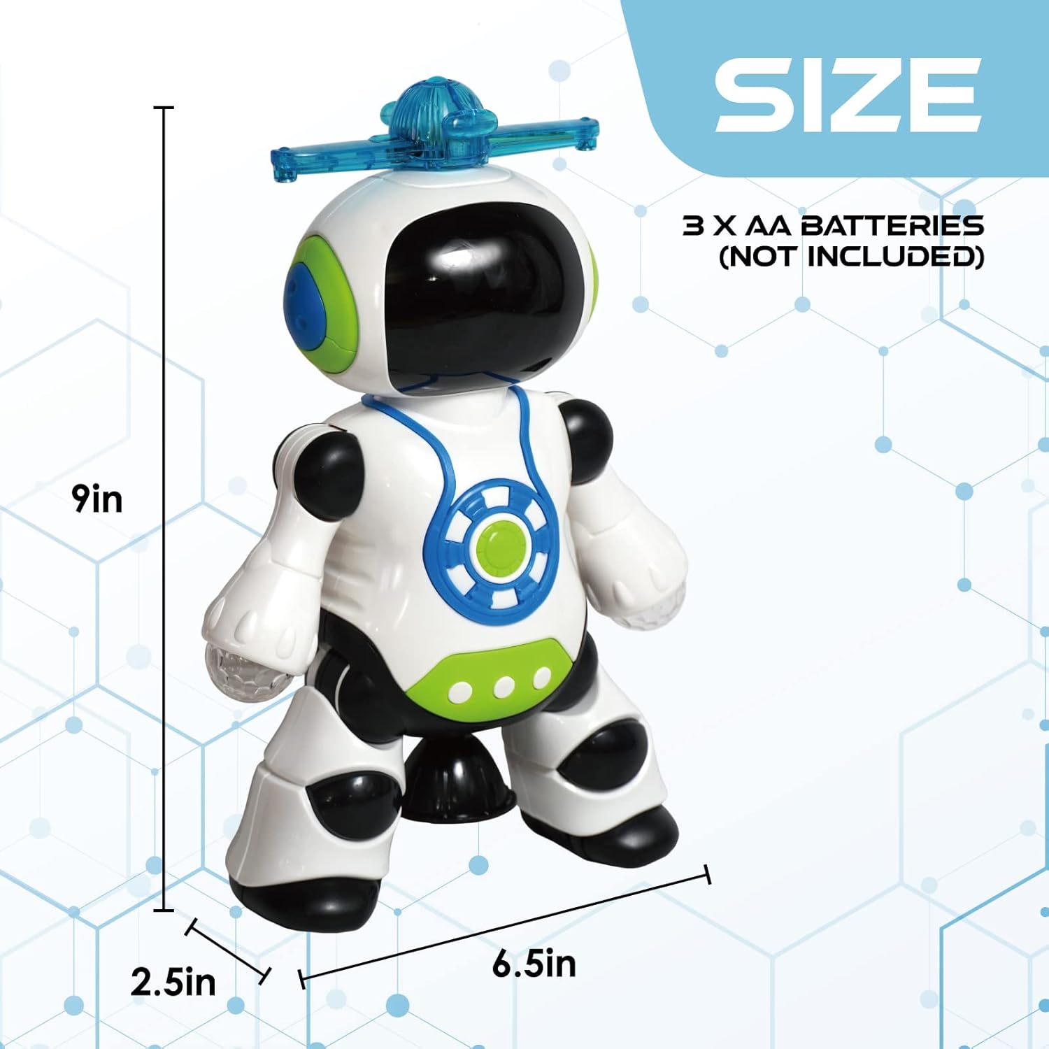 Dancing Robot Toy with LED Lighting and Music A79606