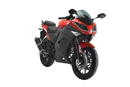125cc Motorcycle with Manual Transmission Street Gas Bike 17 inches Wheels Red X472