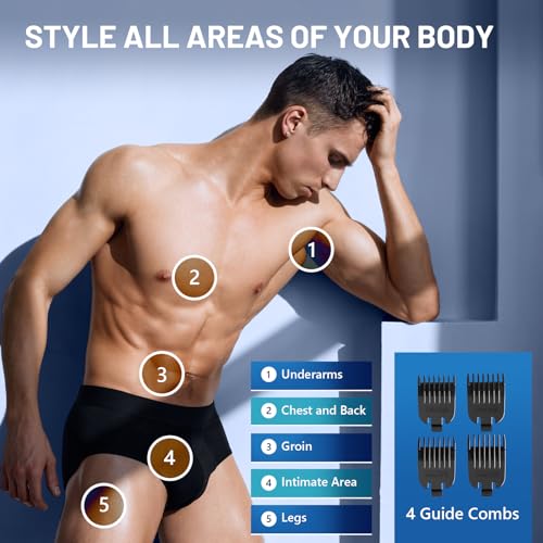 Waterproof Electric Body Hair Trimmer with Ceramic Blade B7520