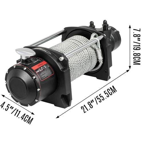 10,000lbs Hydraulic Winch with Steel Cable C372843