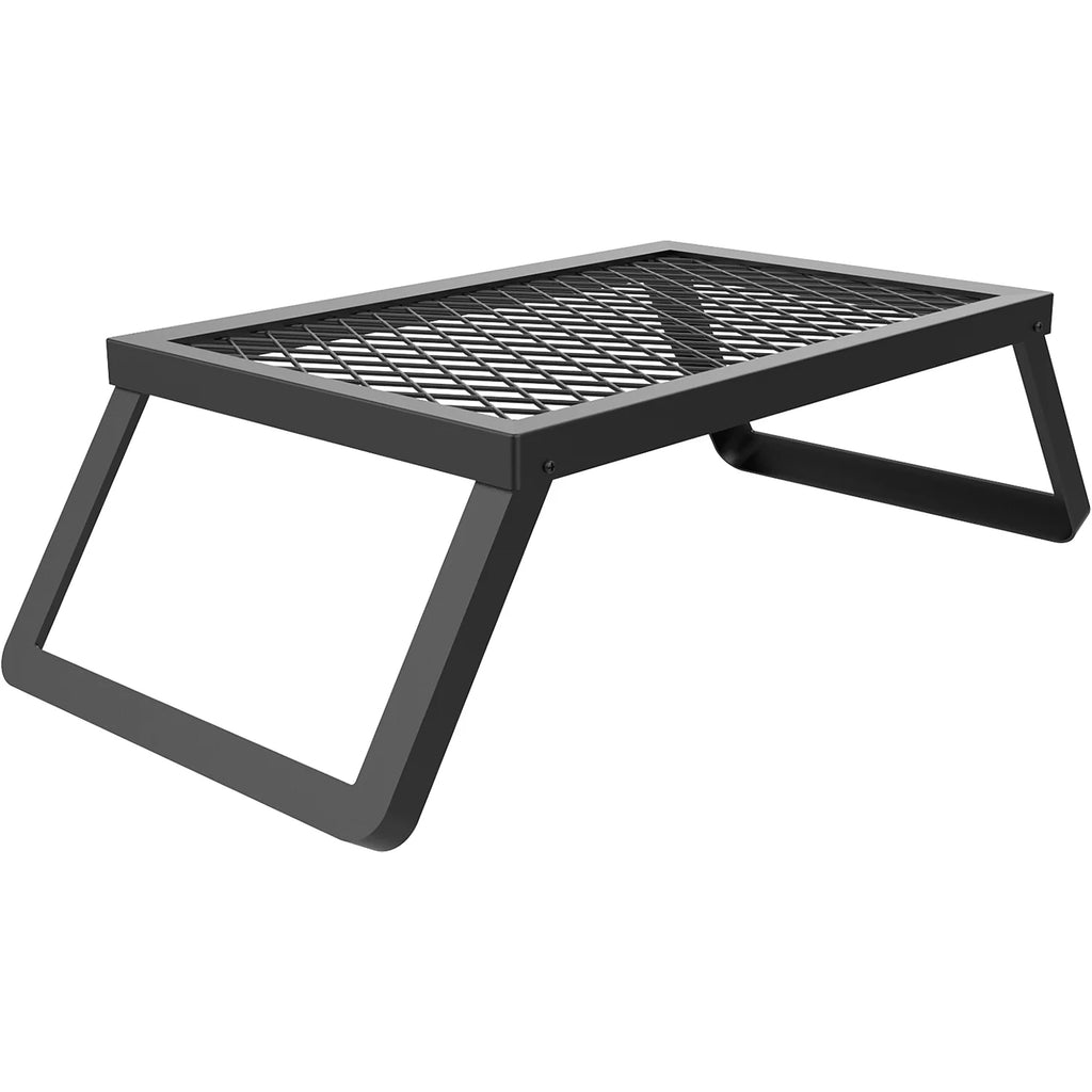 Portable Folding Campfire Grill Stainless Steel Cooking Grate B67348