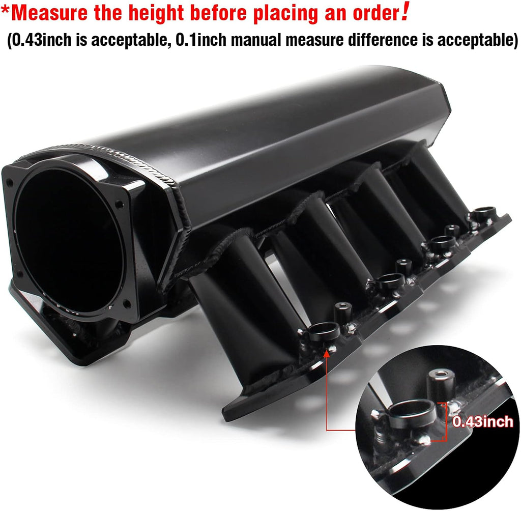 92mm Throttle Body Sheet Metal EFI Intake Manifold Black T986720