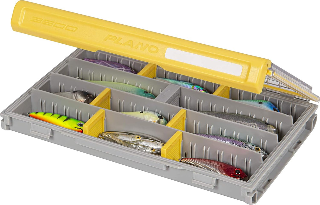 Gray and Yellow Clear Lid Tackle Utility Box Q409597