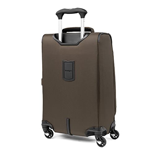 Slate Green Softside Expandable Carry On Luggage with 4 Spinner Wheels U923