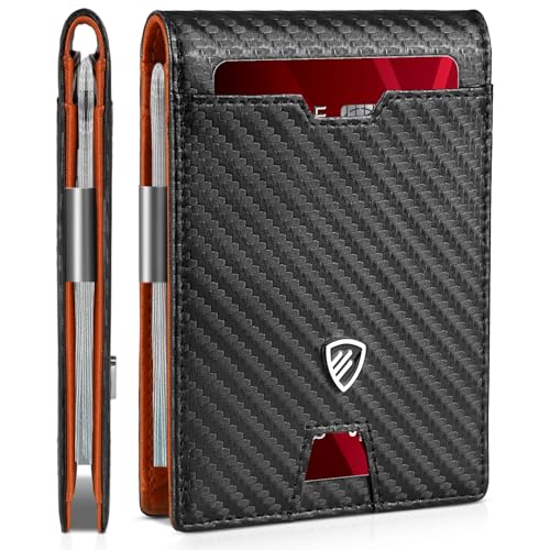Mens Slim Wallet with Money Clip RFID Blocking Bifold Credit Card Holder H754580