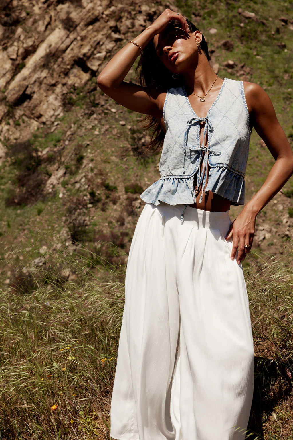 Denim Vest U7855