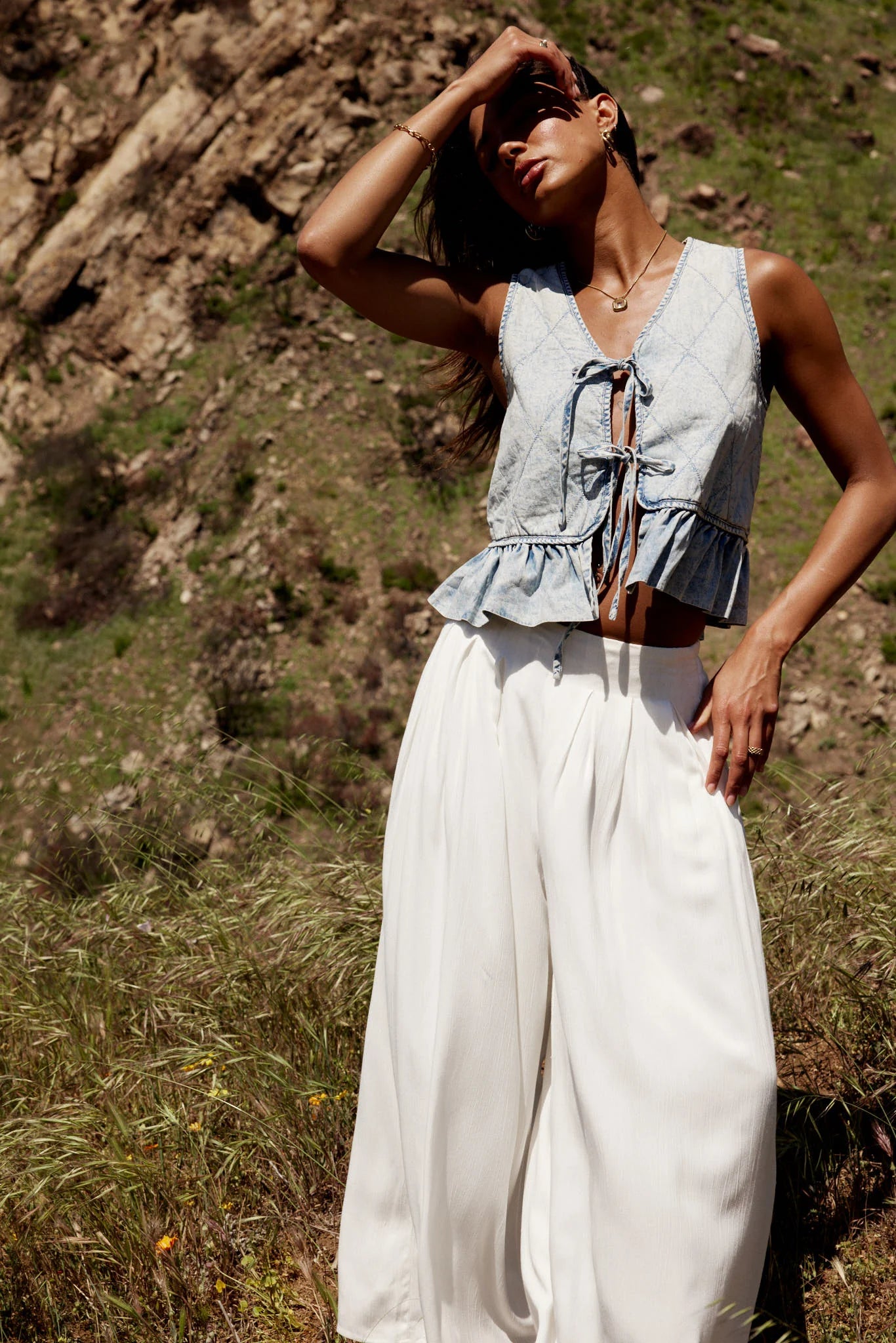 Denim Vest U7855