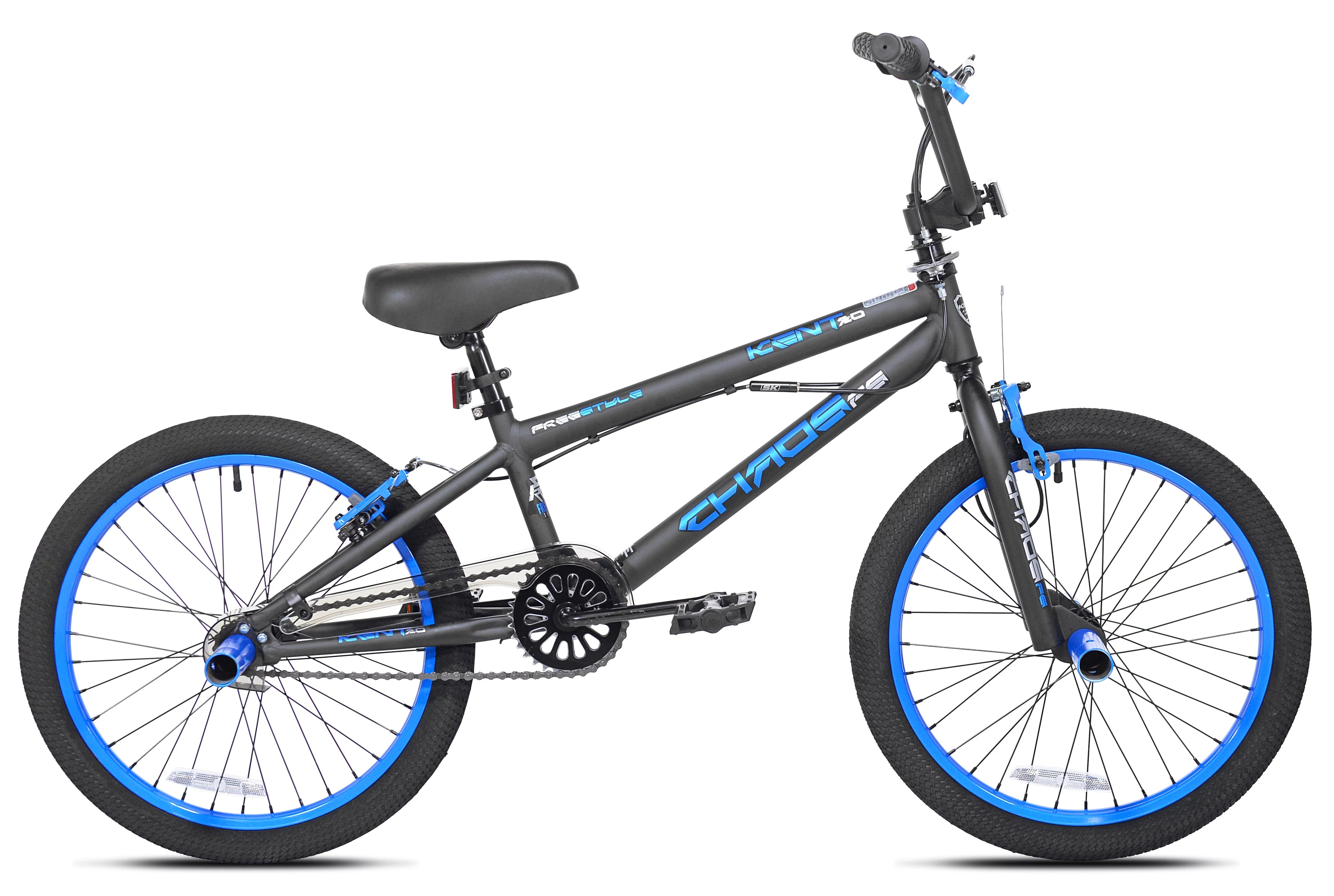 20 in. Matte Black and Blue Boy's Bicycle P301