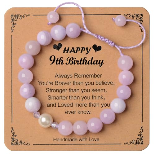 Purple Beads Pearl Charm Bracelet Adjustable Length K35709